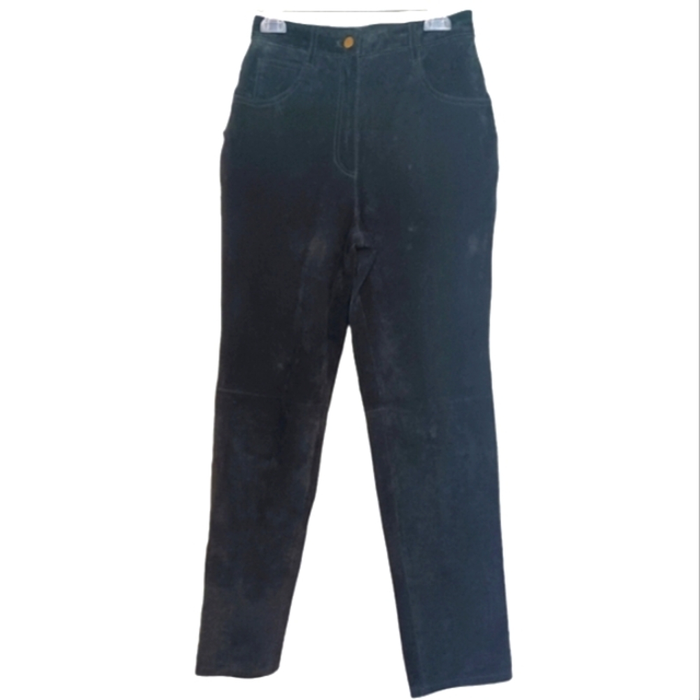 VTG Forenza Suede High Rise Pants Women's Sz 6 Vintage Black